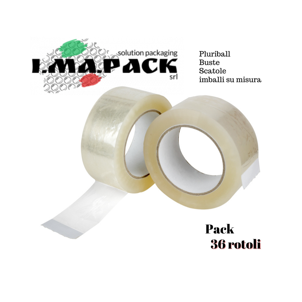 36 rotoli nastro adesivo 50 mm x 132 m